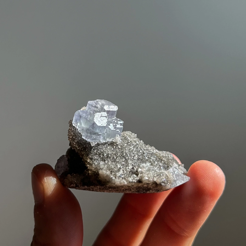Calcedonio Nero con Fluorite Blu